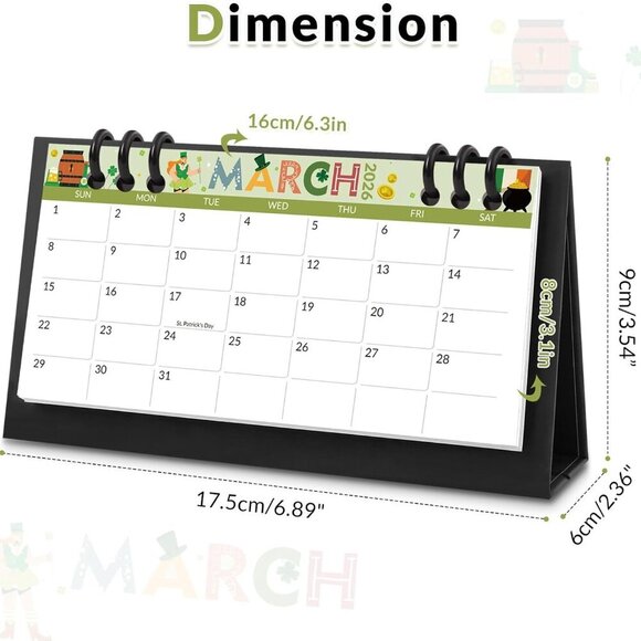 Small 2025-2026, Monthly Desktop Calendar - Runs From January 2025 to December 2 - Picture 5 of 8